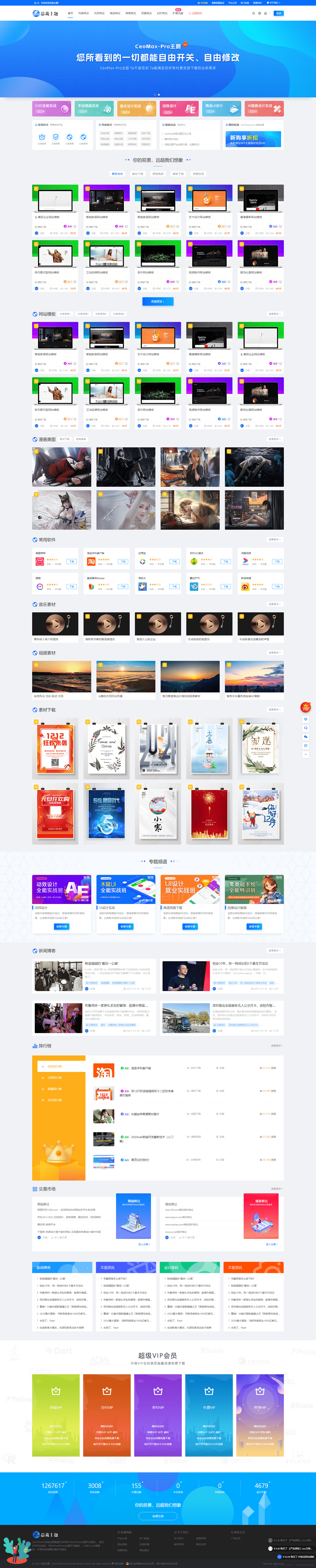 WordPress 资源展示型下载类主题 CeoMax-Pro_v7.6 开心版-小新轻创
