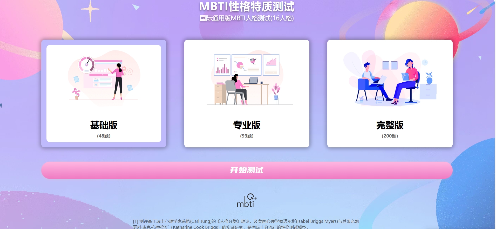 运营级MBTI人格测试源码-小新轻创