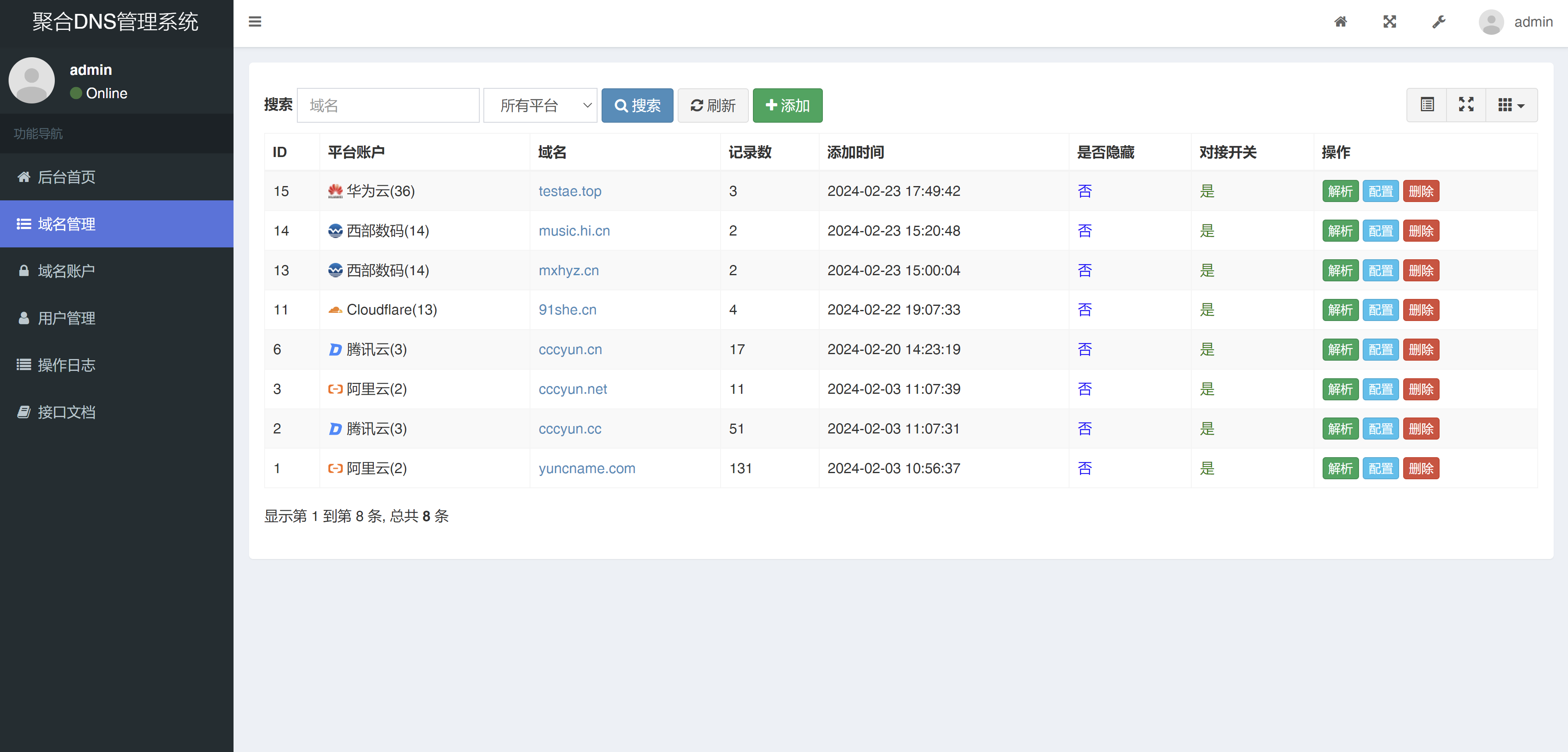 图片[2]-【41945】聚合DNS管理系统v2.8 (一个网站管理多个平台的域名解析+多用户+API接口)-小新轻创